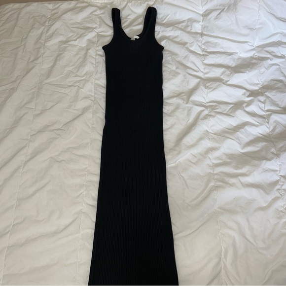 H&M Long Black Ribbed Dress - Bodycon **FREE WITH PURCHASE OVER $80** - Picture 3 of 3
